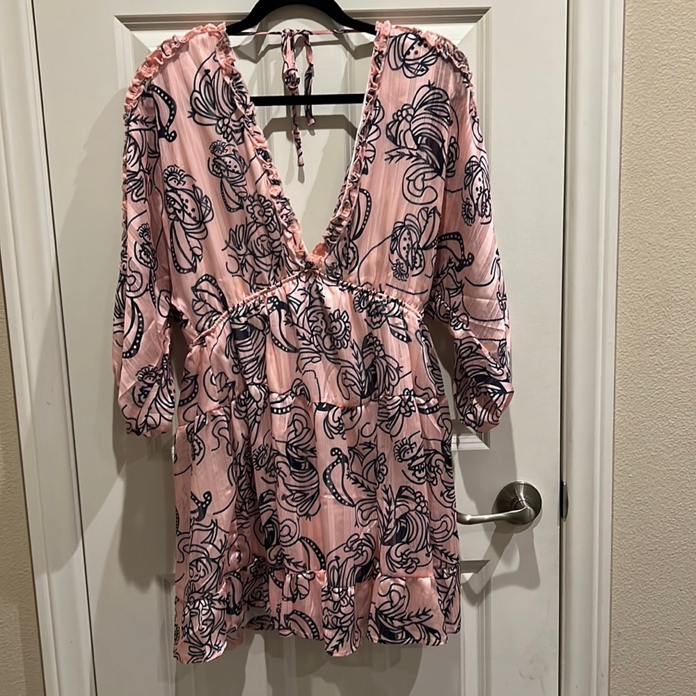 Woman’s pink and blue dress | Size M